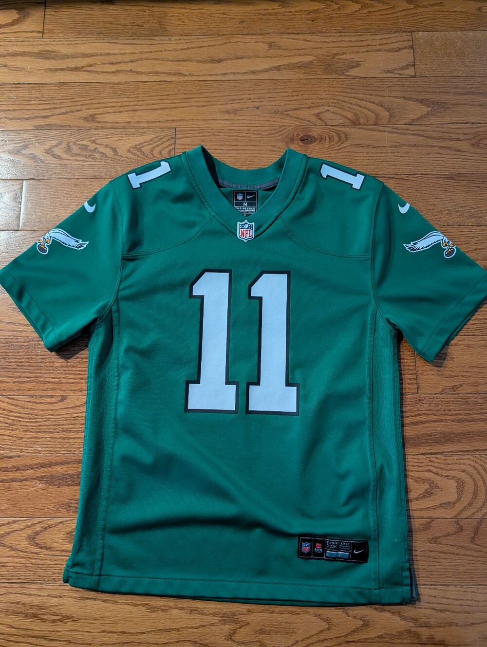 Eagles Nike Green Boys AJ BROWN #11 Football Jersey